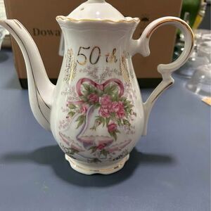 50th anniversary tea pitcher porcelain